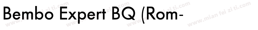 Bembo Expert BQ (Rom字体转换